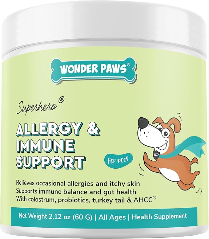 Premium Allergy & Immune Probiotics for Dogs – Allergy Relief, Itchy Skin Relief, Scratching, Digestion, Seasonal Allergies & Immune Support - Allergy Immune + Itch With Quercetin & Mushrooms - 2.12oz