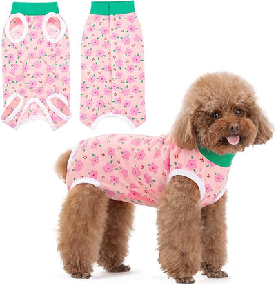 Coppthinktu Recovery Suit for Dogs After Surgery, Dog Onesie Surgery Recovery Suit for Female Spay, Soft Male Surgical Pajamas Bodysuits for Small Medium Puppy to Anti Licking Dog Cone Alternative
