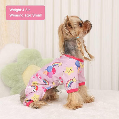 Dog Pajamas Pjs Soft Stretchy Dog Clothes for Small Dogs Girl Boy Medium Size Dogs Spring Summer Puppy Clothes Doggie Onesies Cat Pet Jammies Outfit