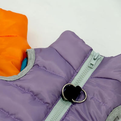 Winter Waterproof Windproof Vest Coat for Small Medium Dogs - Warm Jacket for Cold Weather (Not Suitable for Big Dogs) X-Purple M