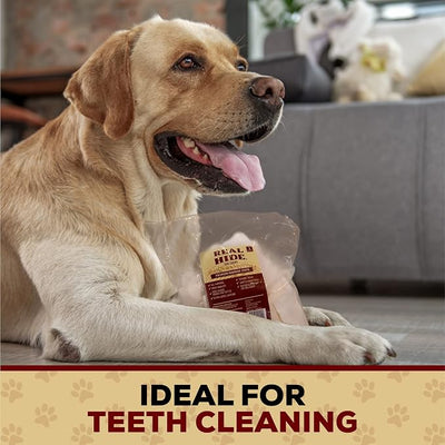 Real Hide | All Natural Dog Chew Treats - Premium Rawhide Chips - Long Lasting Grass Fed Free Range Beef Hide - Small/Medium/Large Dogs - 1 Pound