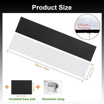 40"x7"Universal Battery Blanket Car Insulation Blanket Battery Thermal Wrap for Cold Weather&Heat Protection Heat Shield Cover for Chevry Ford Truck ,RV,4WD Vehicles 2,000 Degrees F（5mm Thickness）