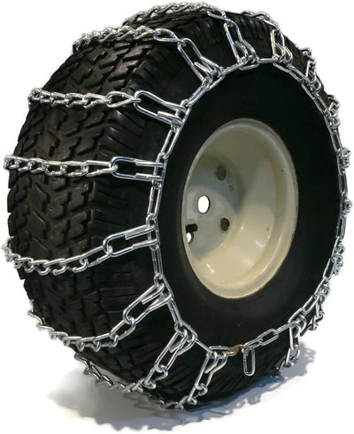 The ROP Shop Pair of 2 Link Tire Chains 26x12x12 | For Snow Blowers, Lawn & Garden Tractors, Mowers & Riders, UTV, ATV, 4-Wheelers, Utility Vehicles