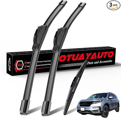 OTUAYAUTO Windshield Wiper Blades - Replacement for Honda Pilot 2016-2022, Front and Rear Wiper Blades, U Hook - 26"+24"+14" (Pack of 3)