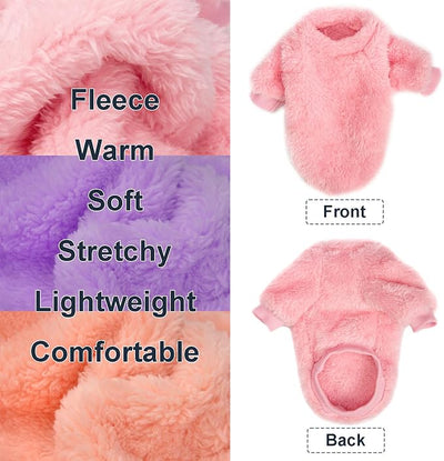 Dog Sweater, 3 Pack Dog Sweaters for Small Dogs, Dog Clothes for Small Dogs Girl Boy, Ultra Soft and Warm Puppy Sweater Dog Coat for Winter Christmas (XS, Pink+Purple+Peach)
