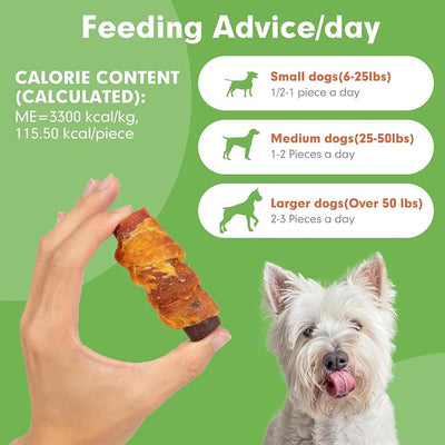 MON2SUN Rawhide-Free Triple Flavor Chicken, Duck & Beef Rolls Dog Treats - Made with Real Meat, 3 Inch Easily Digestible Healthy Snacks for Small Dogs, 13.23 oz