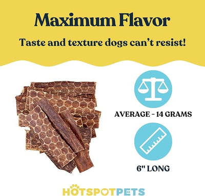 hotspot pets Beef Dog Treats Esophagus (6 Inches)(10 Pack) - 100% Natural Healthy Chews for Dogs - Meat Jerky Snack, Free of Preservatives, Hormones from Grass Fed Cattle