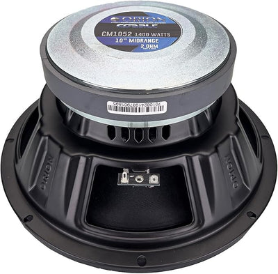 ORION Cobalt CM1052 High Efficiency 10" Mid-Range Bullet Loudspeaker, 1400W Max Power, 350W RMS, 2 Ohm, 2" Voice Coil - Pro Car Audio Stereo, Midrange Speaker (Single)