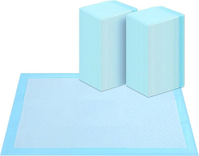50-Count 28’’X34’’ Super Absorbent Waterproof Dog and Puppy Pet Training Pad, Disposable Underpads Housebreaking Pet Pad, Blue