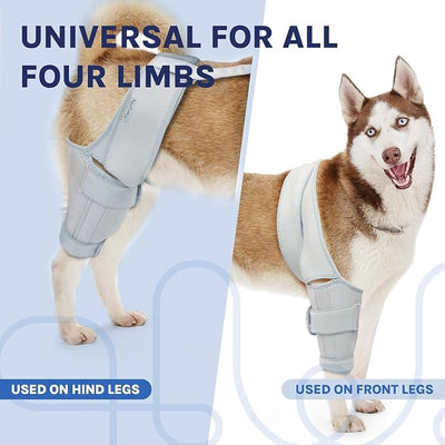 Dog Knee Brace for Hind Leg Support, Helps Stabilize ACL, Cruciate Ligament & Arthritis, Back Leg Recovery, Silver, X-Large