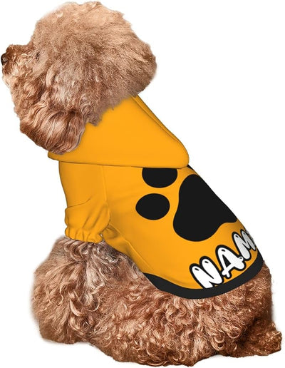 Custom Dog Hoodie Soft & Warm Design Your Own Personalized Photo Text Logo Name Dog Clothes for Puppy Sweatshirt Hooded for Small Medium Large Dogs Girl/Boy Cats Orange
