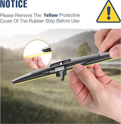 14 Inch Rear Wiper Blade Replacement for Honda Pilot 2015 2014 2013 2012 2011 2010 2009 All-season Rear Windshield Wiper Blade for My Car(14-F)