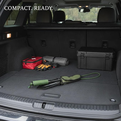 12.99 Inch Folding Shovel Stainless Steel Compact Digging Tool for Camping Snow Clearing Car Storage