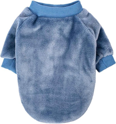 FabriCastle Small Dog Sweaters, 3-Pack Dog & Cat Clothes, Ultra Soft and Warm Pet Jackets for Small Dogs Boy & Girl, Winter Pet Apparel Costumes, Puppy Outfits (Grey,Blue,Dark Blue, XX-Large)