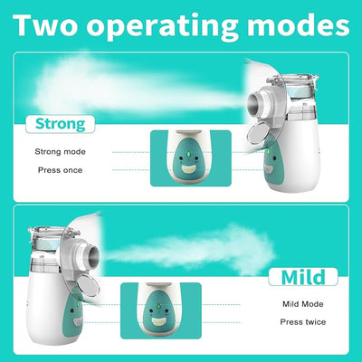 Portable Dog Inhaler with Dog Mask, Low Noise, Strong and Weak Modes for Medium-Sized Dogs, Green M Size