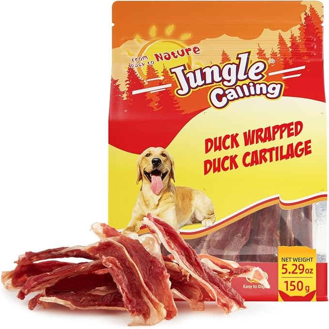 21 Count Duck Wrapped Bones Dog Treats, Made with Real Meat & Cartilage, Rawhide Free Dogs Snacks,Healthy, Easily Digestible, and High Protein Chews Bone Treat