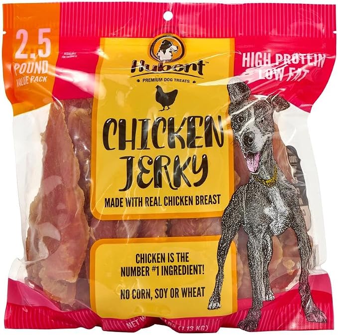 Pet Premium Chicken Jerky Dog Treats, Grain Free, Low Ingredient, USA Tested, 2.5 lbs Super Value Pack