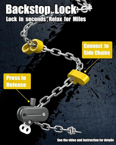 Snow-Chains Easy Install Tire-Chains, One-Pull Fit Heavy-Duty Tire Snow Chains for Pickup Trucks & SUVs Off-road, Emergency Tire Traction Car Tires 235 245 255 265 275 - Set of 2 (SCRV255)