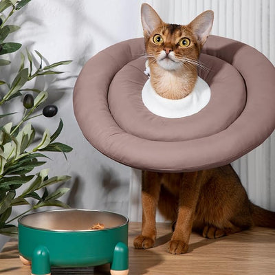 Comfortable Adjustable Soft Dog Cone Alternative - Elizabethan Donut Collar for Small Dogs & Cats Recovery - Different Sizes for Medium & Small Dogs