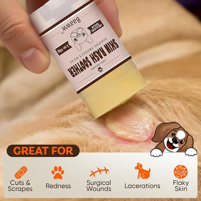 Dog Irritated Skin Relief - Hot Spot Soother Skin Treatment Moisturizer, Anti-Itch & Allergy Dog Lotion, All-Natural Rash Cream for Canines - Soothing Relief for Dry & Itchy Coat - Balm 2 oz | Anti-Itch & Allergy Lotion, All-Natural Rash Cream, Moistur...