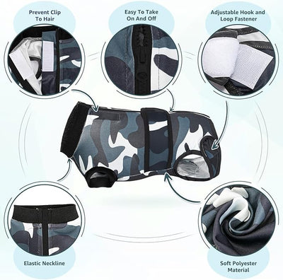 Lukovee Recovery Suit for Dogs, Zipper On Recovery Suit for Female Male Dog, Onesie Abdominal Wounds Cone E-Collar Alternative Prevent Licking Spay Recovery Suit (L,CF)