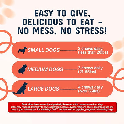 Pets are Kids Turkey Tail Mushroom for Dogs with Organic Real Turkey Tail™ - 8:1 Extract Mushroom Chews for Immune System Health, Gut, Skin & Joint Support - Reishi, Lion's Mane - 60 Chews