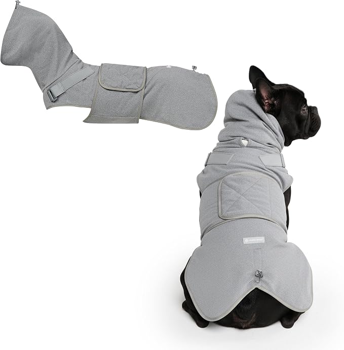 Spark Paws Anxiety Relief Vest for Dogs – Gentle Compression Dog Anxiety Suit, Calming Wrap for Separation Anxiety, Thunder, Fireworks, Suitable for Small Medium and Large Breeds - Grey - Size XL