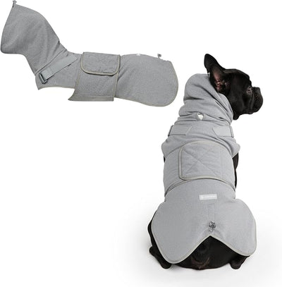 Spark Paws Anxiety Relief Vest for Dogs – Gentle Compression Dog Anxiety Suit, Calming Wrap for Separation Anxiety, Thunder, Fireworks, Suitable for Small Medium and Large Breeds - Grey - Size XL