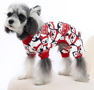 XPUDAC 4 Pack Dog Pajamas Cute Soft Dog Clothes for Small Medium Dogs Boy Girl Stretchy Pjs Jammies Outfit Puppy Onesies, X-Small