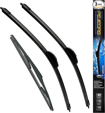 3 OEM Wiper Blades, Front Wiper + Rear Wiper Blades for Toyota Prius 2010 2011 2012 2013 2014 2015 (26 inch + 19 inch + 16 inch) OE Original Style