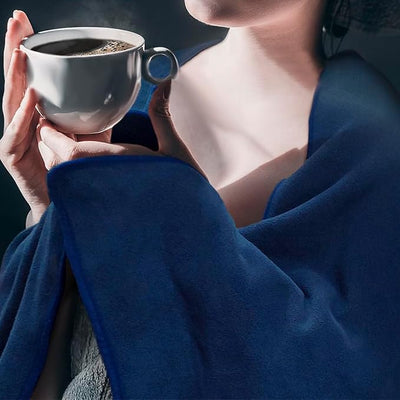 Heated Blanket Electric Throw Shawl Wraps for Women USB Powered Fast Heating Electric Blanket Zipper Fleece Warm Shawl