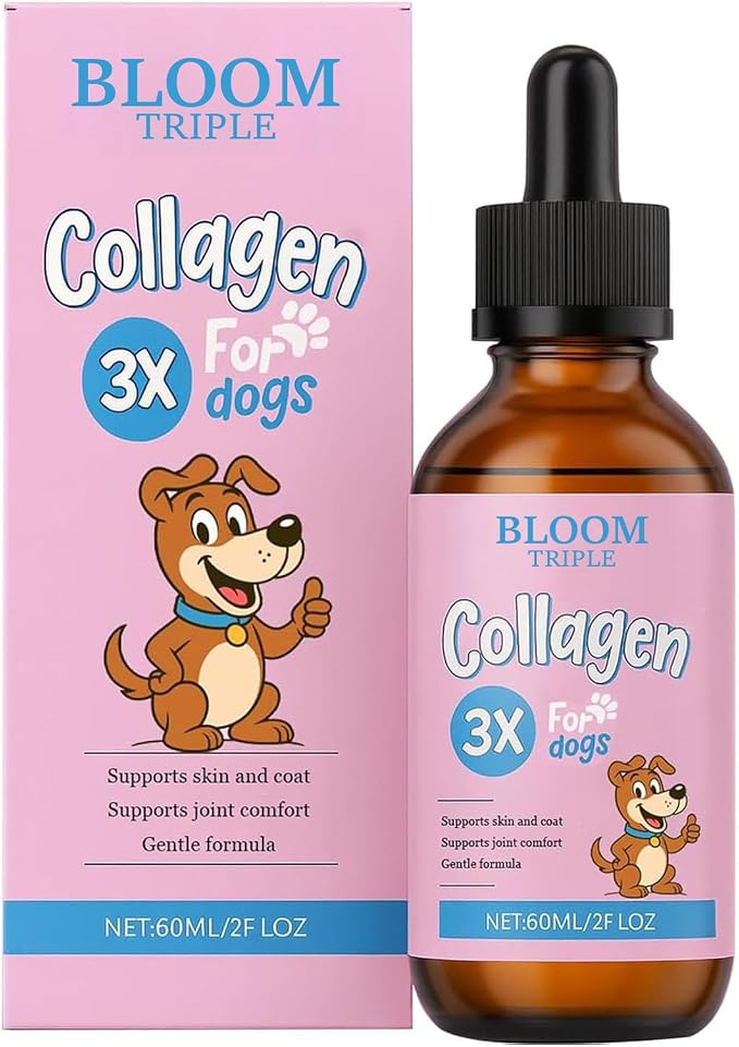 Collagen for Dogs, Premium Liquid Collagen for Dogs, Support for Skin & Joints & Gut & Overall Vitality, 60ml/2floz