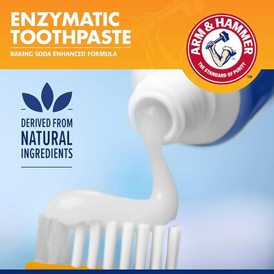 Arm & Hammer for Pets Tartar Control Enzymatic Dog Toothpaste, Reduces Plaque & Tartar Buildup, Infused with Baking Soda, Safe for All Dogs and Puppies, Beef Flavor, 2.5 Oz - 72 Pack