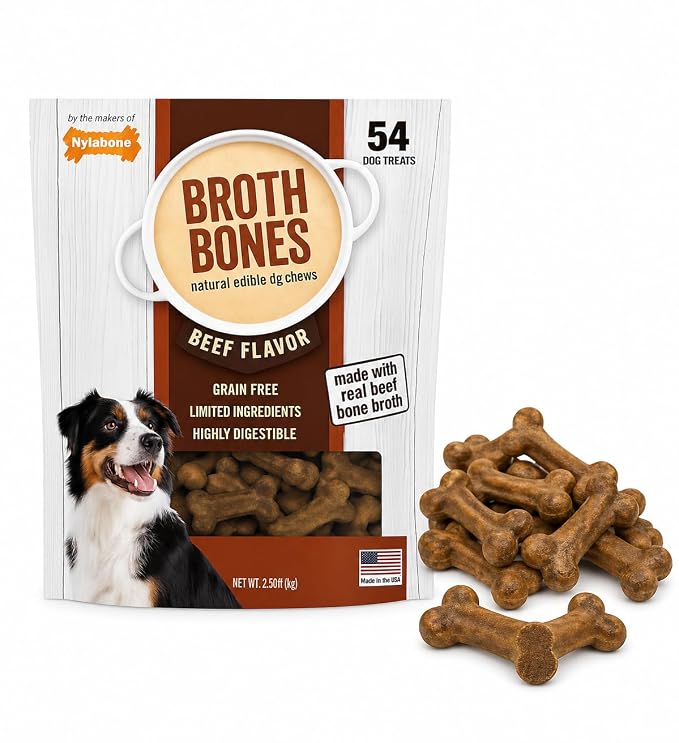 Beef Broth Bones Dog Treats (Net 54Count), 2.38 Lb