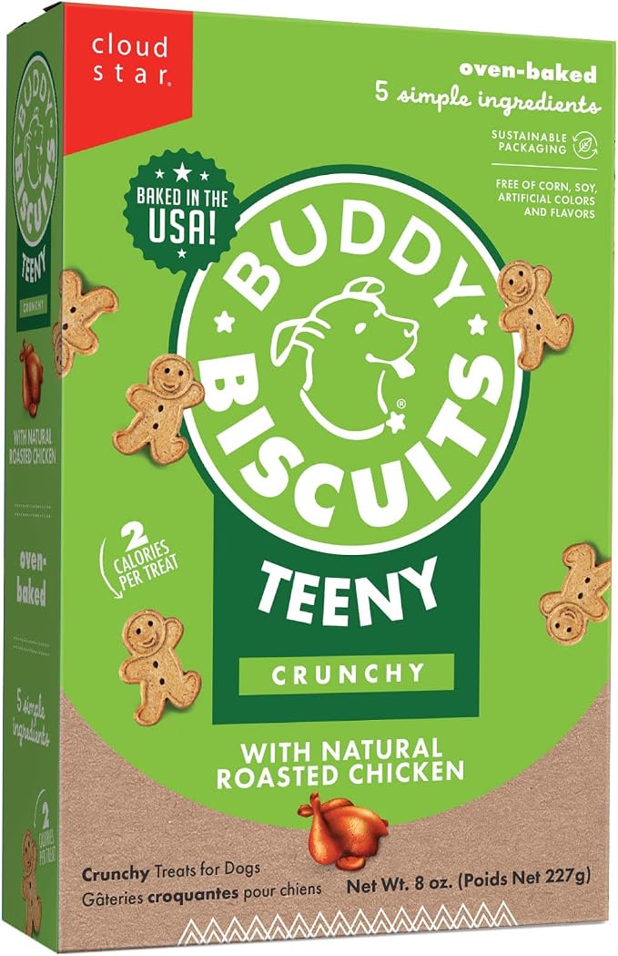 Teeny Crunchy Dog Treats, Roasted Chicken, 8 oz. Box