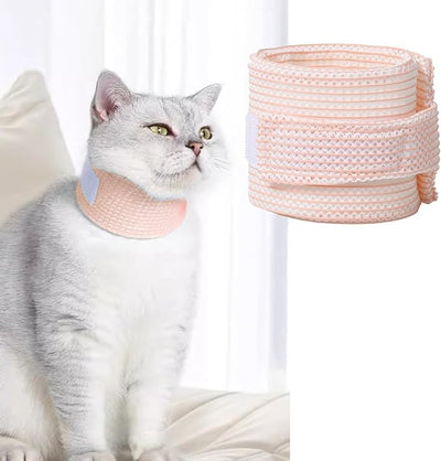 Cat Neck Brace Cover - Breathable Elizabethan Collar for Post-Surgery Recovery Anti-Lick Wound Adjustable Protective Cervical Cone for Small Medium Large Dogs Cats (Neck Girth 14.2-17.7" Depth5.5