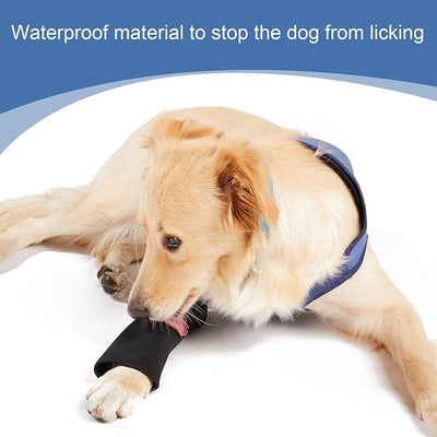 Coodeo Dog Recovery Suit, Cone Collar Alternative, Abrasion Resistant Dog Recovery Sleeve, Washable 2.5mm Thick and Waterproof, Pet Wounds Prevent Licking, Bite, Keep Dry（Blue，XS