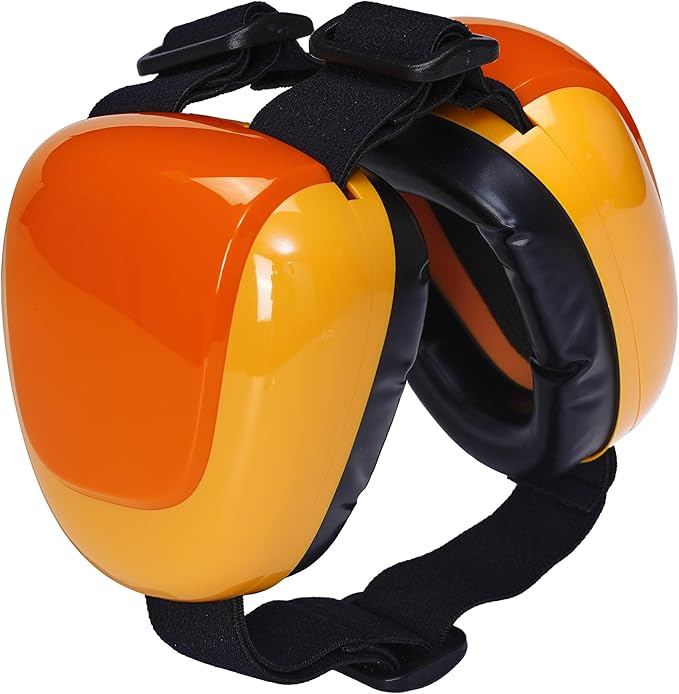 Dog Earmuffs GEN2 for Hearing Protection 30dB NRR Ear Muffs Noise Protection (Large, Energetic Tangerine)