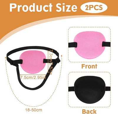 2pcs Eye Patch for Dogs, Adjustable Dog Eye Patch, Soft and Comfortable Eyes Patches, Used for Postoperative Eyes Injuries in Medium and Large Dogs, Rose red