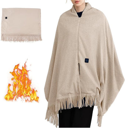 Heated Shawl Wraps for Women Portable Heated Blanket Wearable USB Heating Blanket Scarf for Winter Home Office Travel