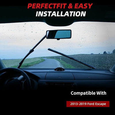 OTUAYAUTO 28"+28"+11" Windshield Wiper - Replacement for Ford Escape 2013-2019, Front and Rear Wiper Blades, Precision Fit, All-Weather Performance Pinch Tab (Pack of 3)