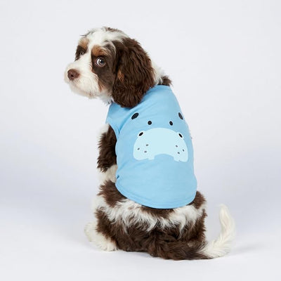 Fitwarm 3 Pack Hippo Sheep Koala Dog Shirt, Summer Clothes for Small Dogs Boy Girls, Funny Pet Outfit, Black, White, Gray, Blue, Medium