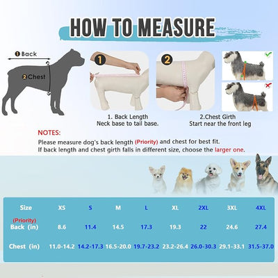 Lukovee Recovery Suit for Dogs, Zipper On Recovery Suit for Female Male Dog, Onesie Abdominal Wounds Cone E-Collar Alternative Prevent Licking Spay Recovery Suit (4XL, PU)