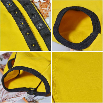 Dog’s Recovery Suit Post Surgery Shirt for Puppy, Wound Protective Clothes for Little Animals(Yellow-s)