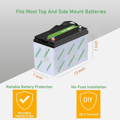 40"x7" Universal Car Battery Insulation Kit – Thermal Wrap & Heat Shield Blanket for Extreme Temperature Protection, DIY Cold Weather Protector for Vehicle, Truck, 4WD, RV Batteries (2PC)