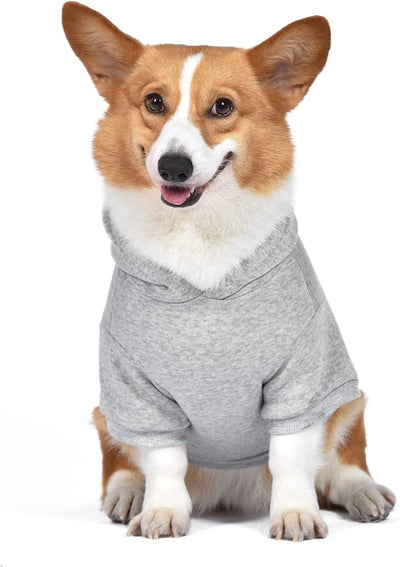 Star Wars for Pets The Mandalorian Dog Hoodie with Leash Attachment Hole, Officially Licensed Star Wars Dog Apparel, Machine Washable Polyester, Grey, Size Medium