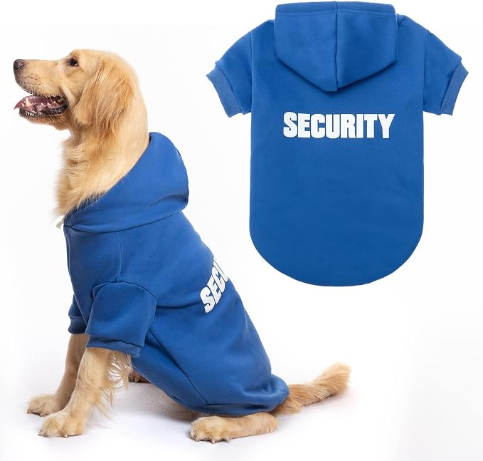 BA1002-1 Security Patterns Printed Puppy Pet Hoodie Dog Clothes Medium