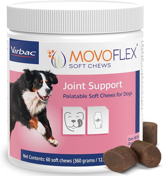 MOVOFLEX Soft Chews Hip and Joint Support Supplement for Large Dogs - 60 Count by