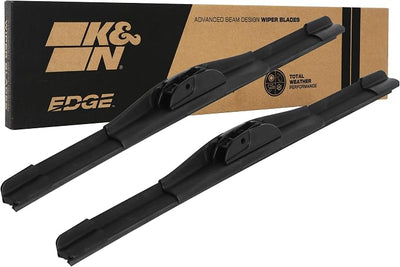 K&N EDGE Wiper Blades: All Weather Performance, Superior Windshield Contact, Streak-Free Wipe Technology: 24" + 20" (Pack of 2)