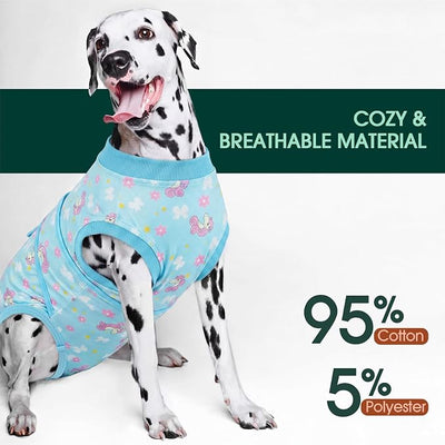Kuoser Dog Surgery Recovery Suit, Soft Breathable Dog Recovery Suit for Female Spay Male Nueuter, Anti Licking Puppy Onesie Pet Surgical Suit for Dogs Abdominal Wounds Skin Disease, Unicorn M